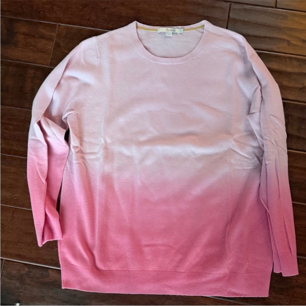 ⛱️🔥Boden - Pink Gradient Cashmere Crew Neck Sweater - 16